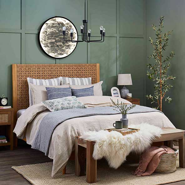 پنل سه بعدی طرح سخره در اتاق خواب