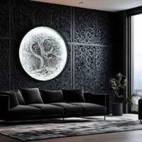 تابلو سه بعدی طرح درخت زندگی قطر 115